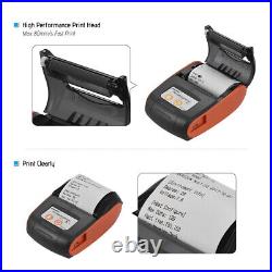 5Pcs 58mm Portable BT Thermal Receipt Printer POS With Thermal Paper Roll V5T0