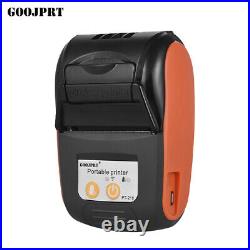5Pcs 58mm Portable BT Thermal Receipt Printer POS With Thermal Paper Roll V5T0