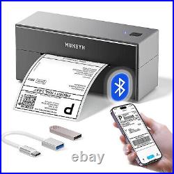 MUNBYN Bluetooth 4x6 Direct Thermal Shipping Label Printer for UPS USPS FedEx US