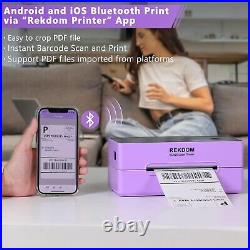 REKDOM Bluetooth Label Printer Wireless Thermal Printer for Shipping Packages