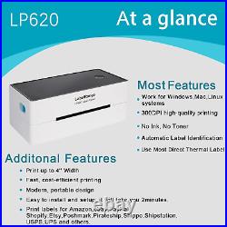 Shipping Label Printer 300DPI Commercial Grade Direct Thermal Label Printer