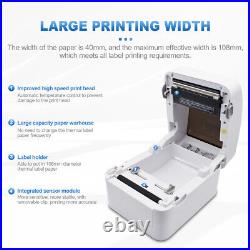 Shipping Label printer USB Direct thermal barcode Support Win/Mac White