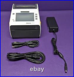 Zebra Direct Thermal Bluetooth Label Printer ZD6AH43-D01F00EZ with Power Supply
