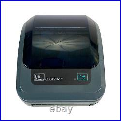 Zebra GK420d Direct Thermal Barcode Printer USB LAN GK42-200210-000 NO Adapter
