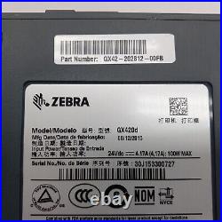 Zebra GX420d USB Ethernet Direct Thermal Label Printer GX42-202812-00FB withCutter