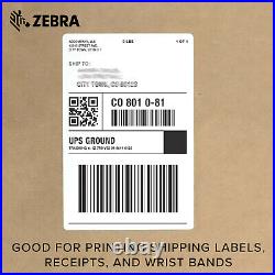 Zebra GX420t USB Ethernet LAN 200 DPI Thermal Shipping Label POS Printer