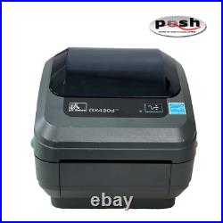 Zebra GX430d Direct Thermal Monochrome Desktop Label Printer With Power Supply