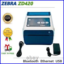 Zebra ZD420 Direct Thermal Healthcare Barcode Label Printer USB LAN Bluetooth