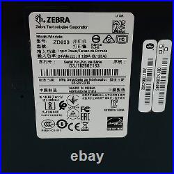 Zebra ZD620 Direct Thermal Label Printer USB LAN Bluetooth Serial with AC Adapter