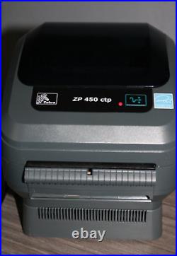 Zebra ZP450 CTP Direct Thermal Printer USB Ethernet ZP450-0502-0004A, PRE-OWNED