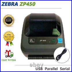 Zebra ZP450 Portable Direct Thermal Shipping Label Printer USB Serial Parallel