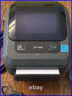 Zebra ZP450 Thermal Shipping Label Barcode Printer USB UPS USPS FedEx 4x6 BONUS