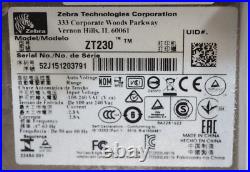 Zebra ZT230 USB Direct Thermal Label Barcode Printer Read Descrip