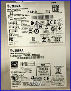 Zebra ZT41042-T010000Z Direct Thermal Label Printer USB Ethernet No Printhead
